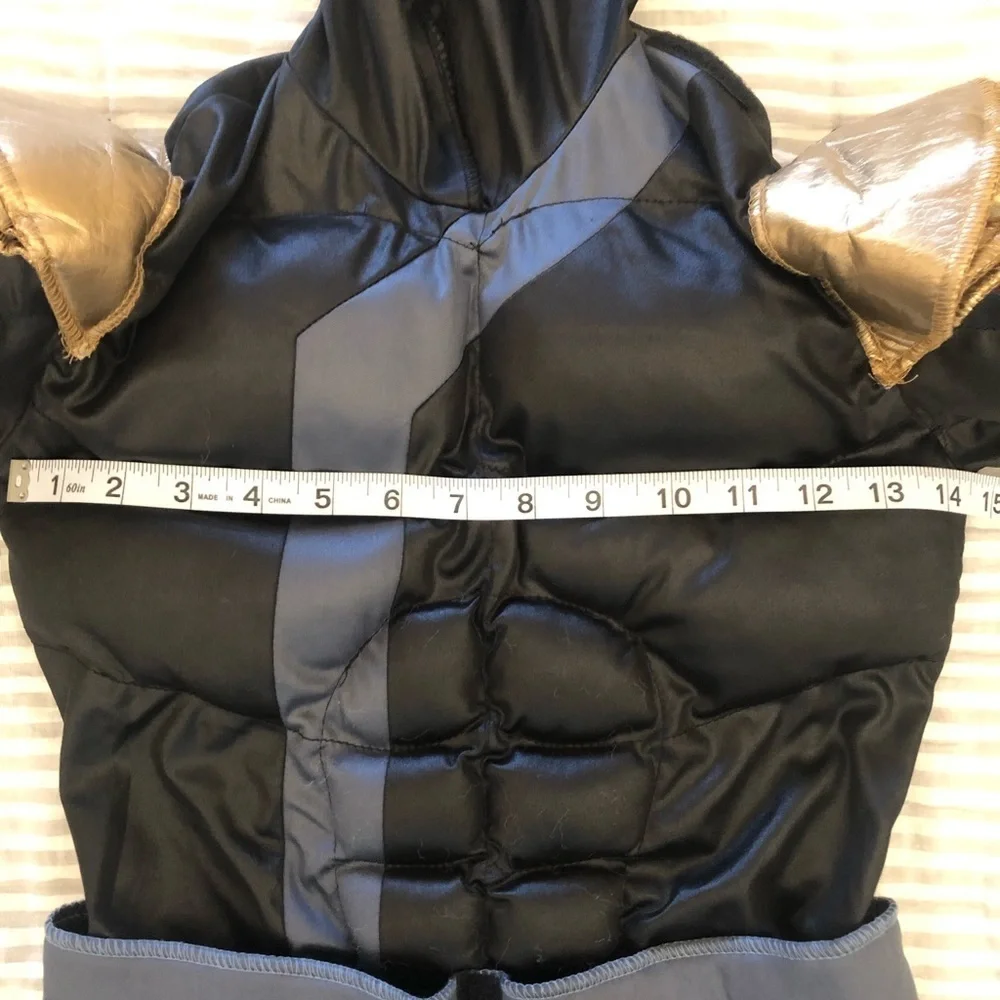 Ninja costume for kids black some gold and gray